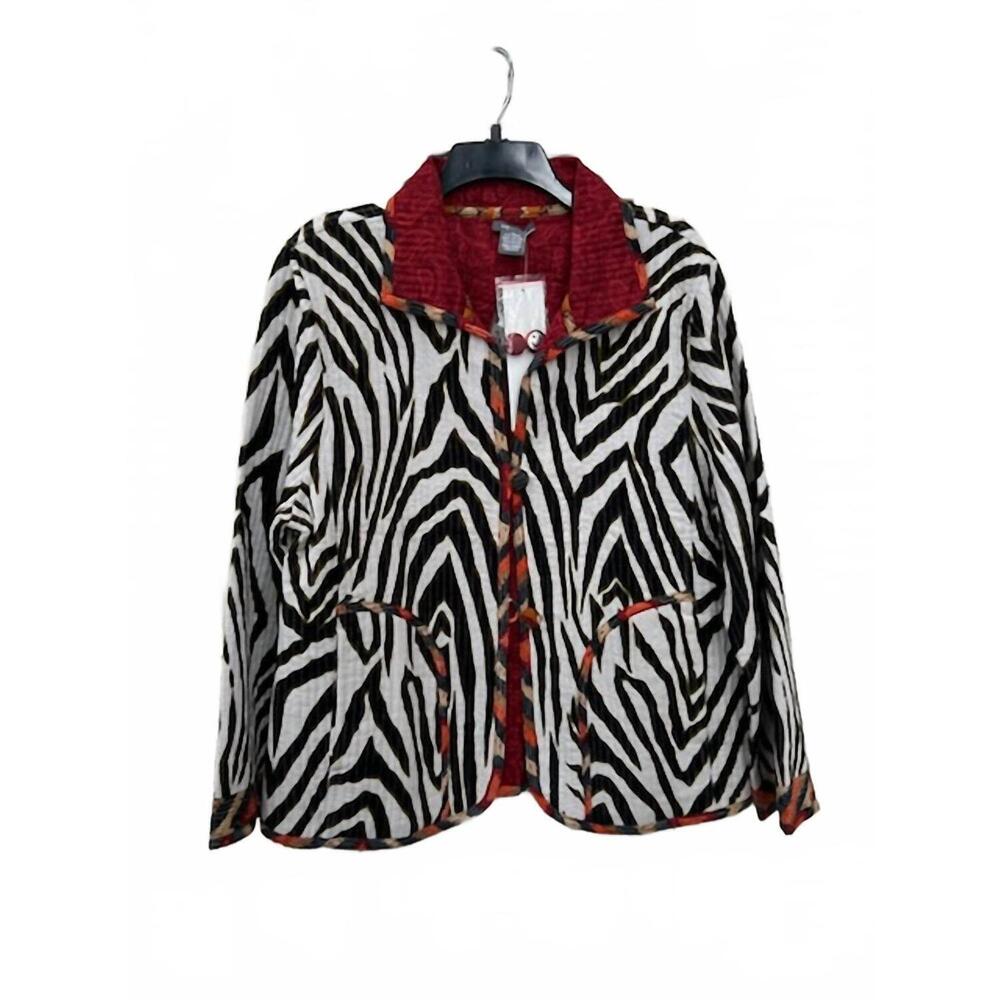 NEW ANU BY NATURAL women's reversible jacket in safari / burgundy